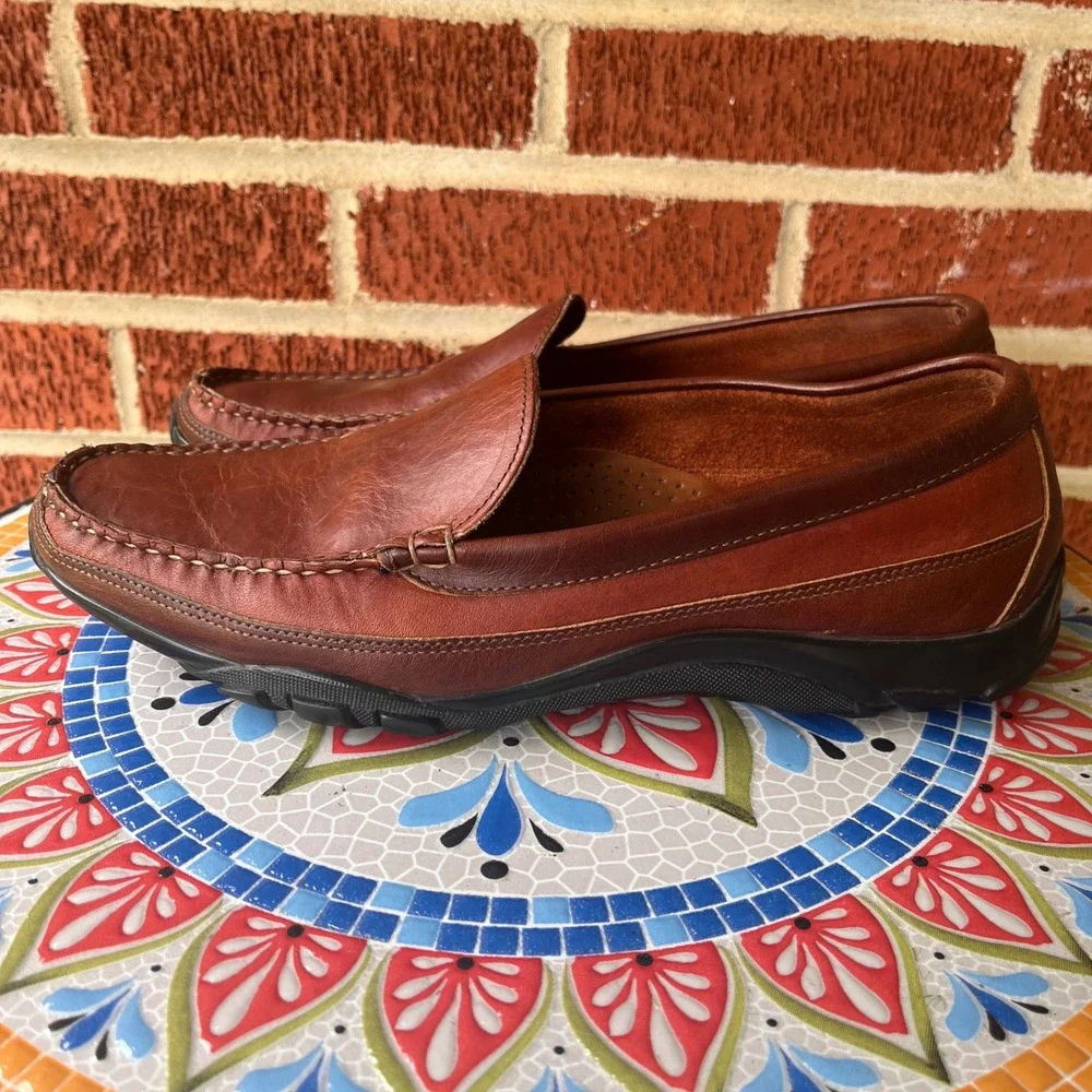 Allen Edmonds Boulder Venetian Men's US 9 E Wide Driving Loafers Brown Leather
